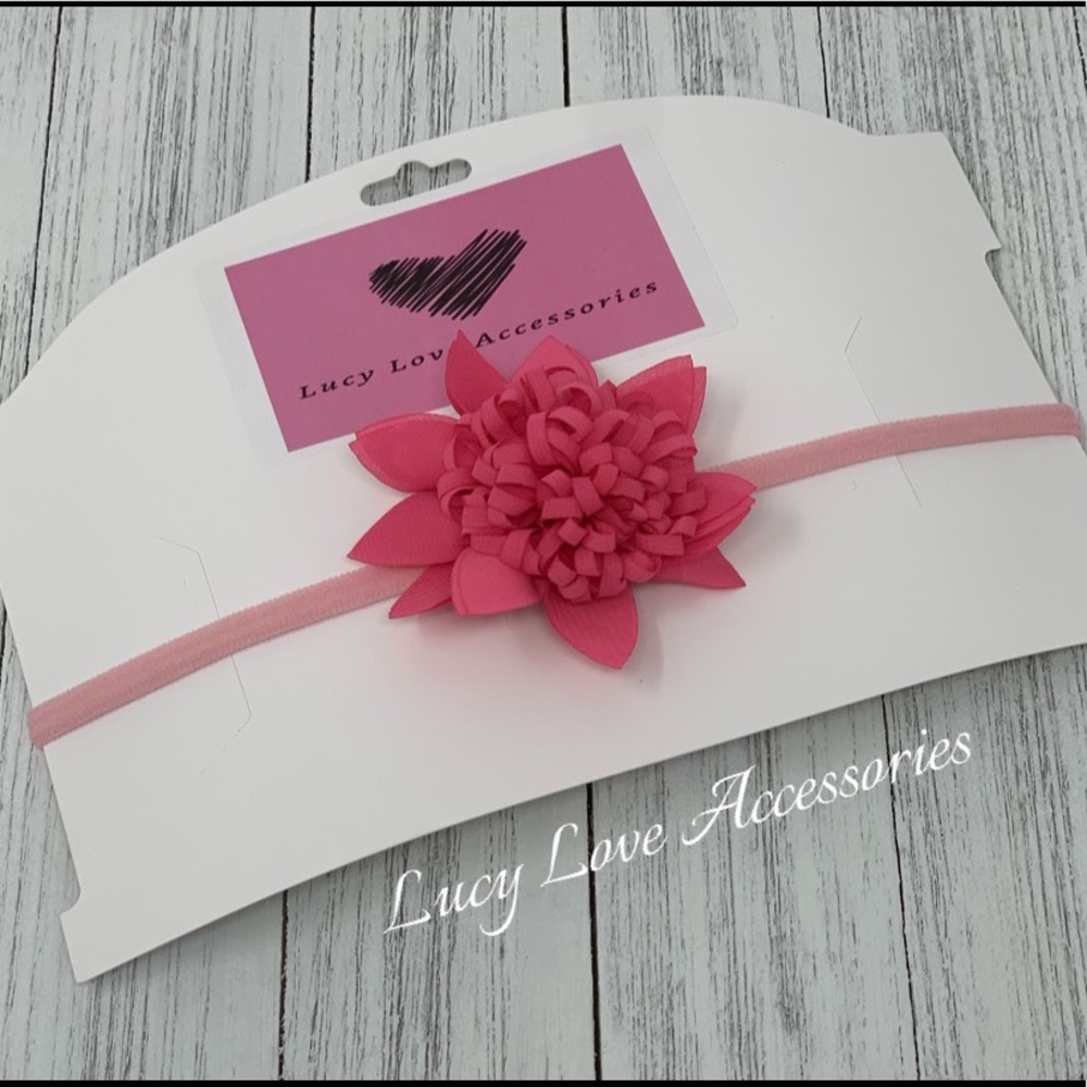 Handmade beautiful hot pink mum flower headband!